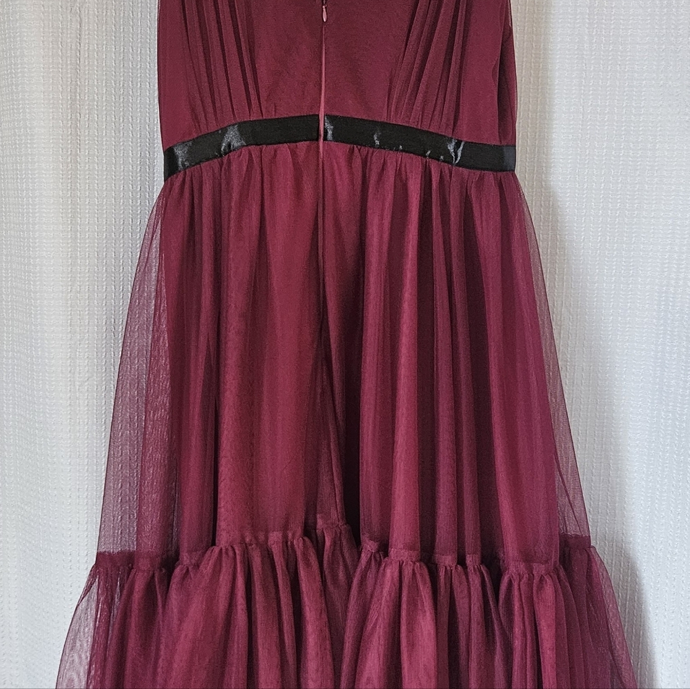 Elegant Raspberry Pink Tulle Dress - Picture 7 of 10